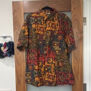 The Territory Ahead Colorful Geometric Unisex Button Down Shirt